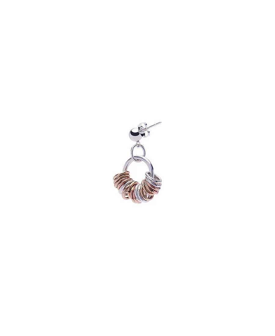 Silver & Gold Collision Hoop Earring - Small