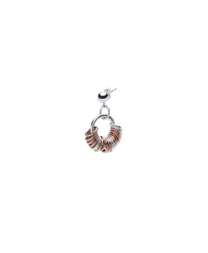 Silver & Gold Collision Hoop Earring - Small