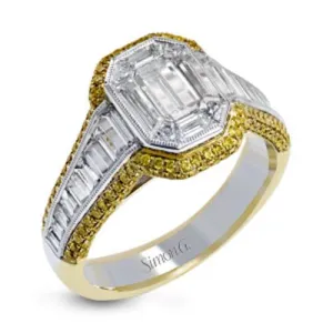Simon G. 18k Two-Tone Gold Diamond Engagement Ring