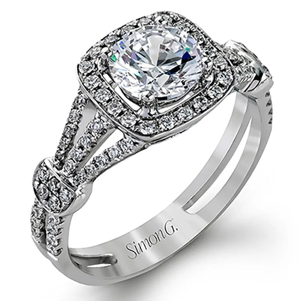 Simon G. 18k White Gold Engagement Ring