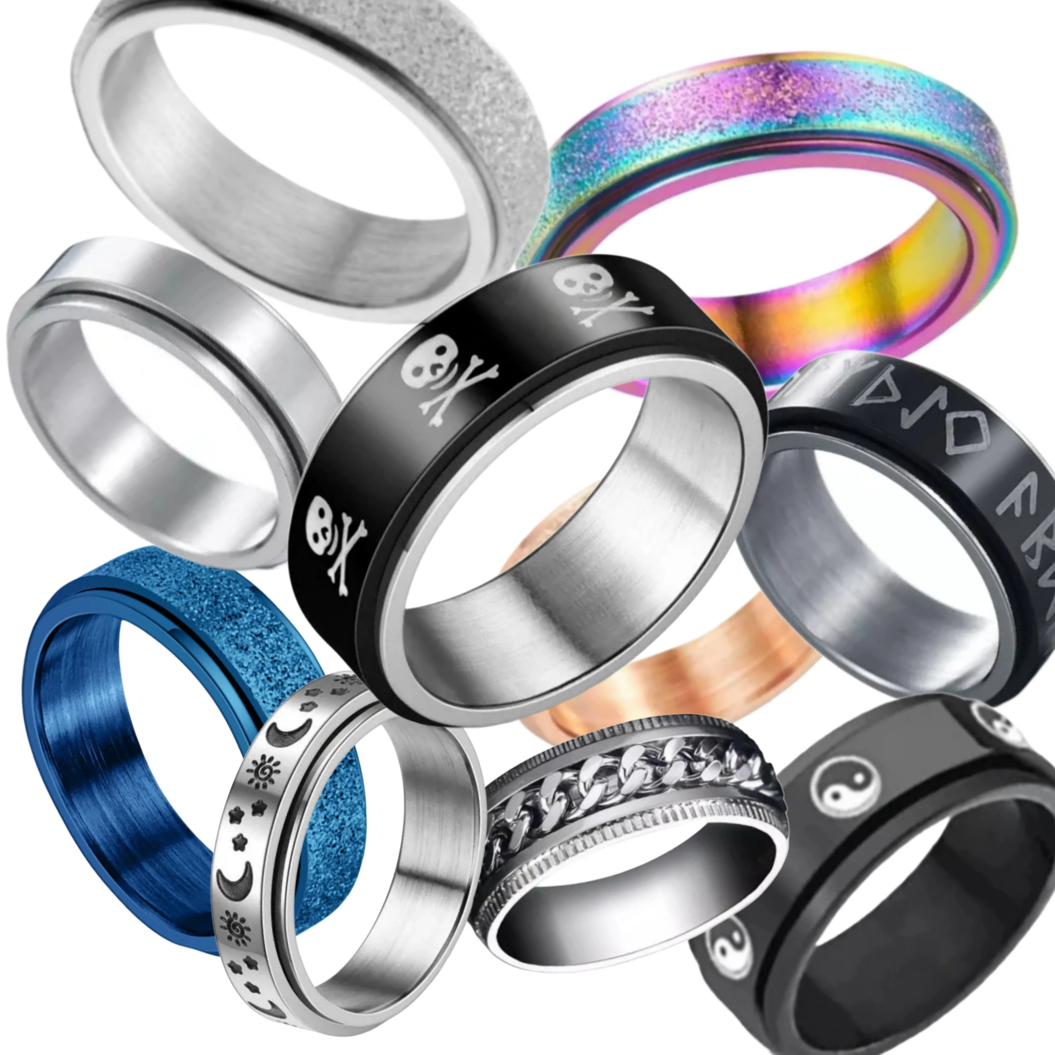 Size 12 Spinning fidget ring