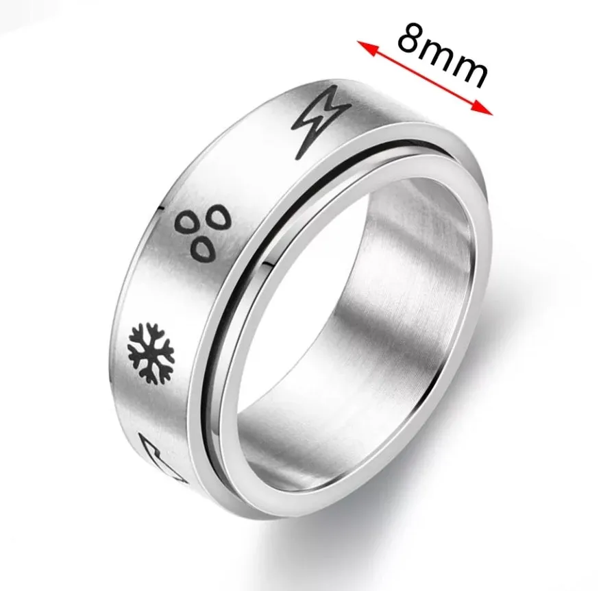 Size 12 Spinning fidget ring