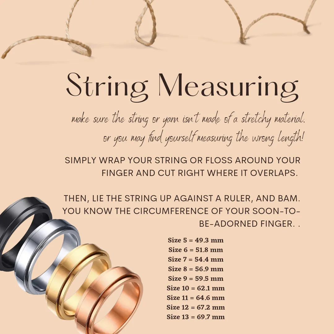 Size 5 Spinning fidget ring