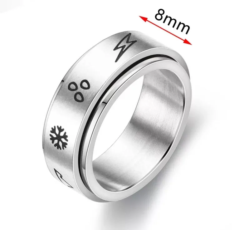 Size 9 Spinning fidget ring