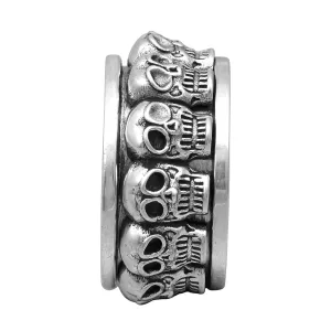Skull Spinner Biker Ring