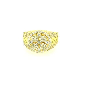 Solitaire Round  Simulated Iced Dimond Ring
