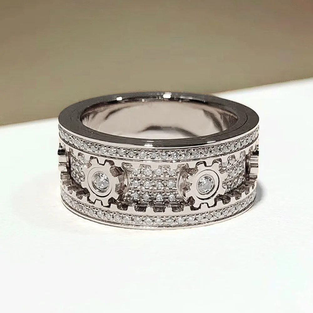 Spinning Gear Diamond Ring