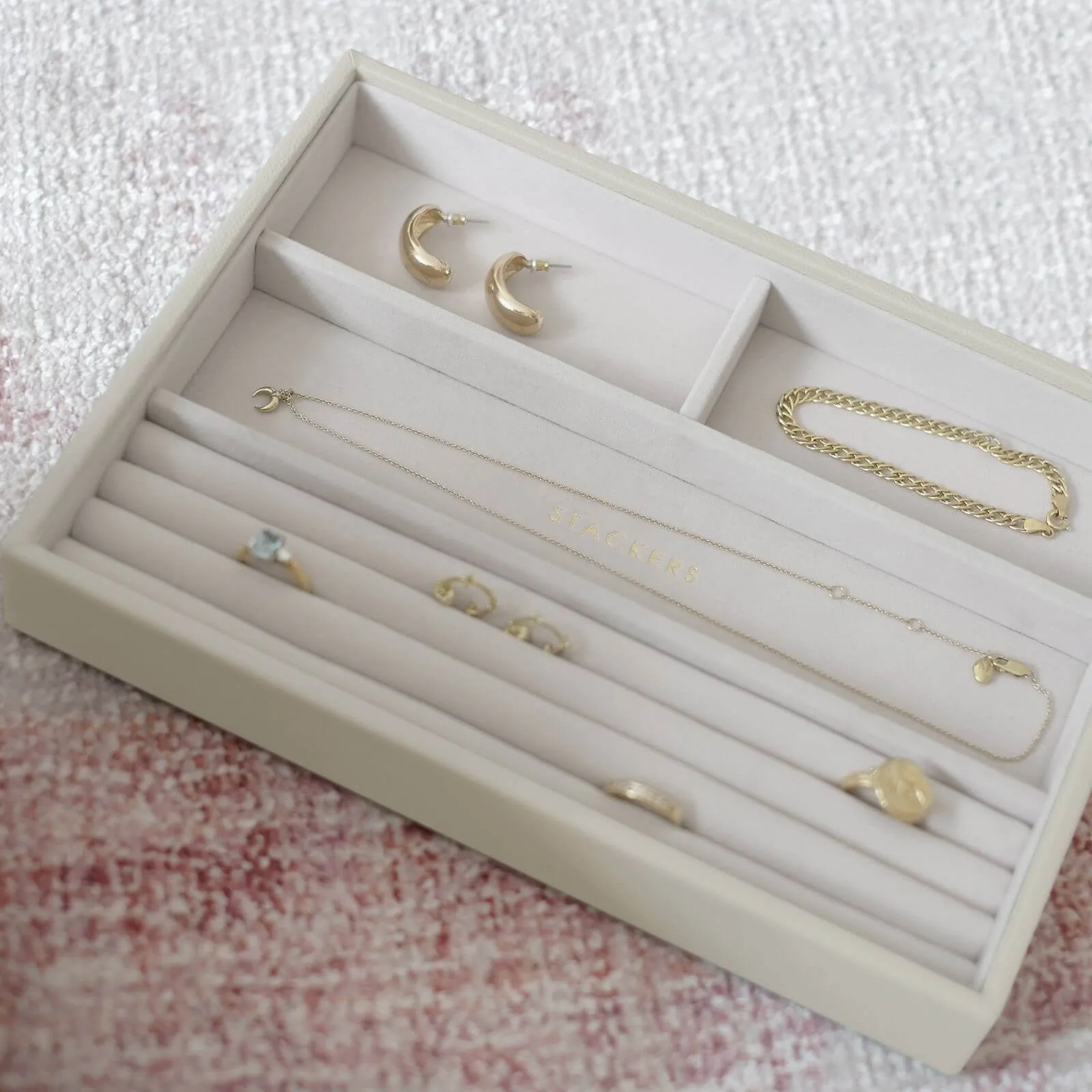 Stackers Classic Jewellery Box (Ring & Bracelet Layer) - Oatmeal