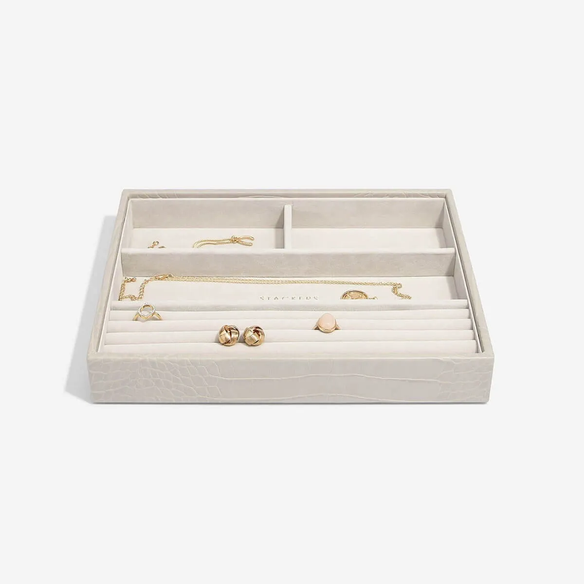 Stackers Classic Jewellery Box (Ring & Bracelet Layer) - Putty Croc