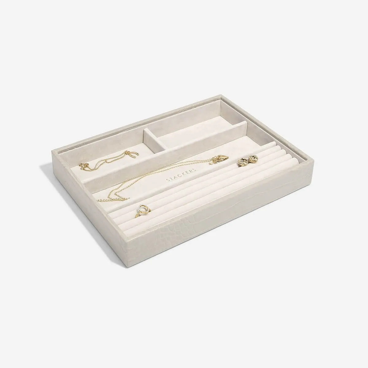 Stackers Classic Jewellery Box (Ring & Bracelet Layer) - Putty Croc