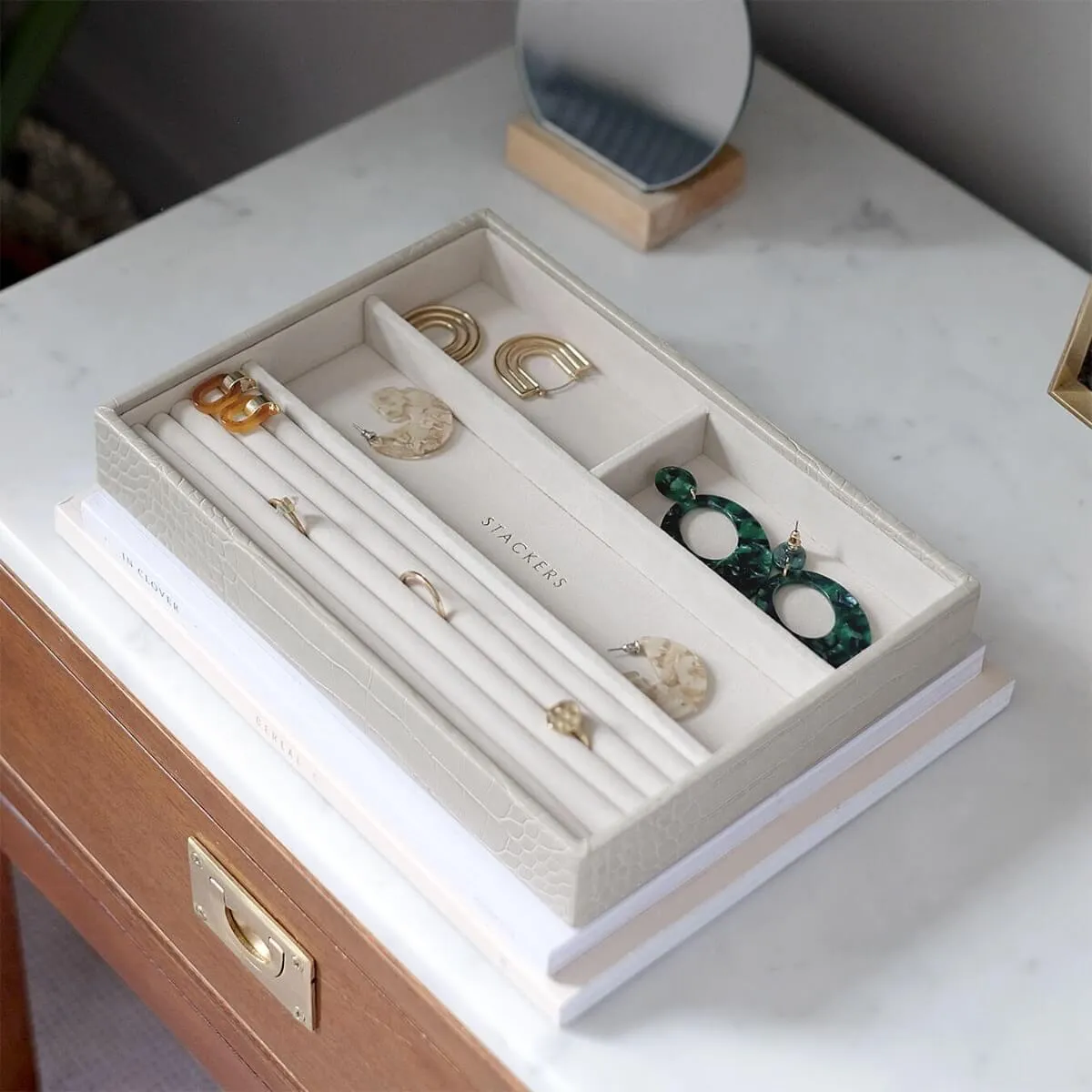 Stackers Classic Jewellery Box (Ring & Bracelet Layer) - Putty Croc