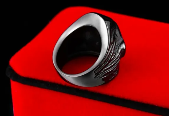 Stainless Steel Death Hell Skull Rings
