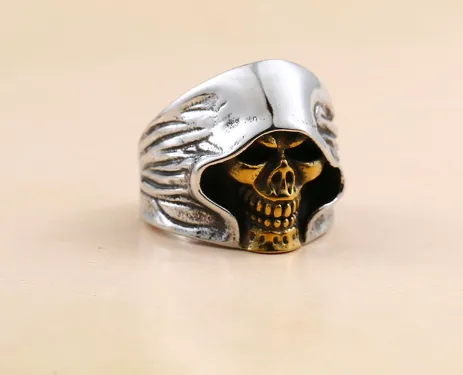 Stainless Steel Death Hell Skull Rings