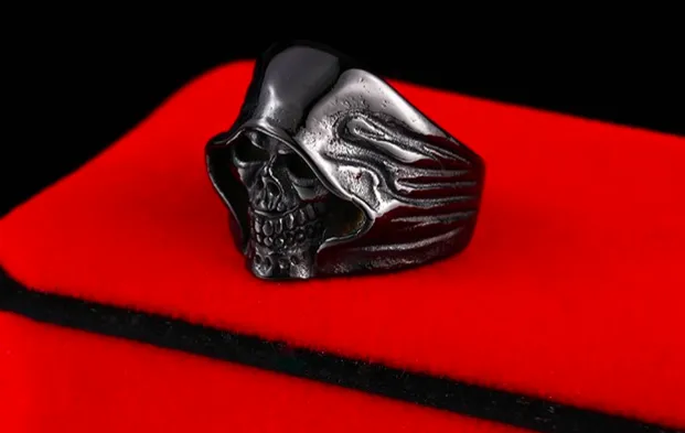 Stainless Steel Death Hell Skull Rings