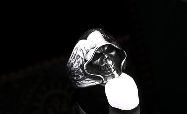 Stainless Steel Death Hell Skull Rings