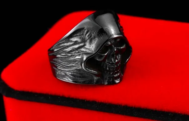 Stainless Steel Death Hell Skull Rings