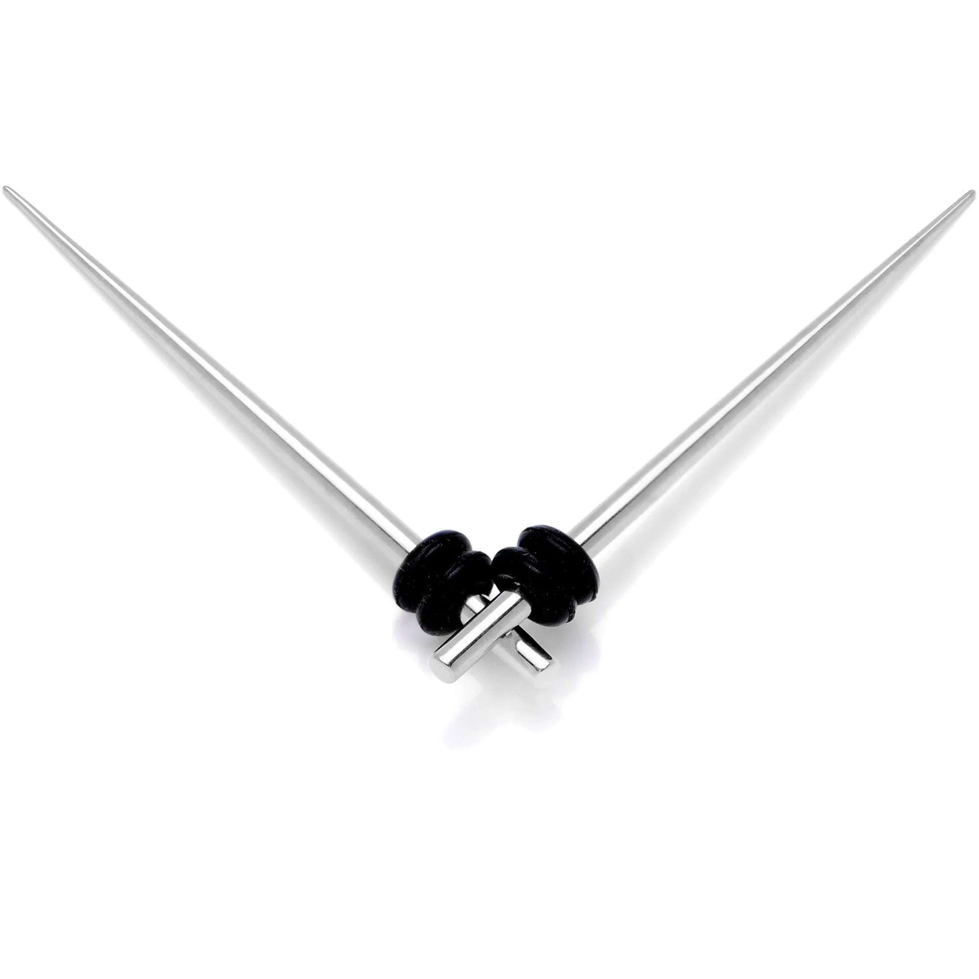 Stainless Steel Micro Taper Straight Plug Set 14 Gauge to 8 Gauge