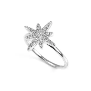 Sterling Silver & Cubic Zirconia Aurora Star Ring