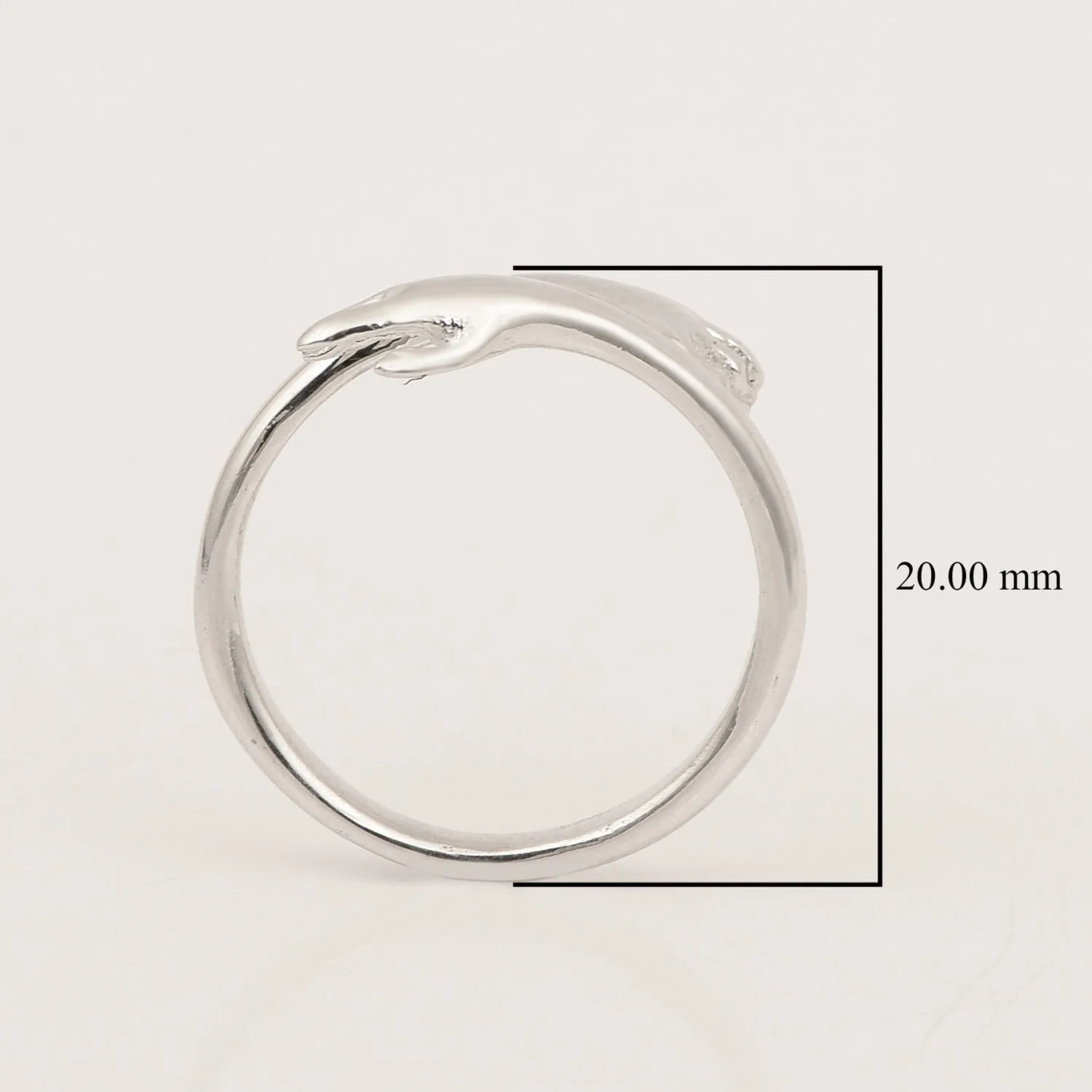 Sterling Silver Hug Ring for Women, Adjustable Ring