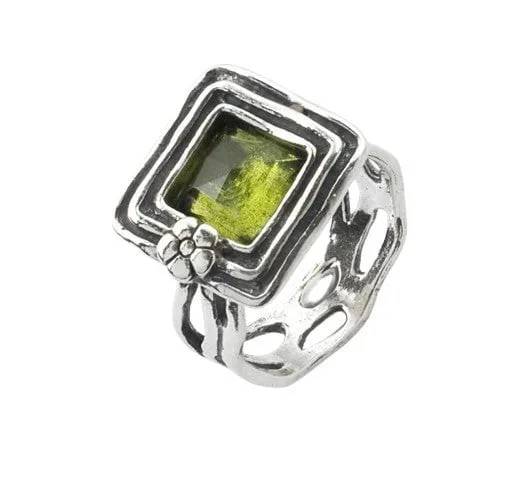 Sterling Silver Ring for Woman set Gemstones