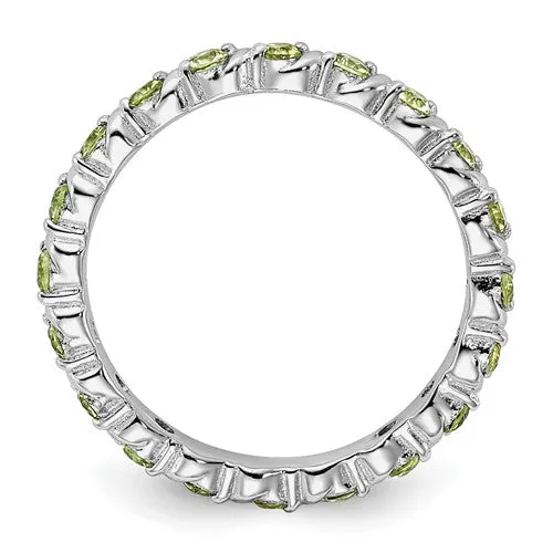 Sterling Silver Stackable Expressions Peridot Ring