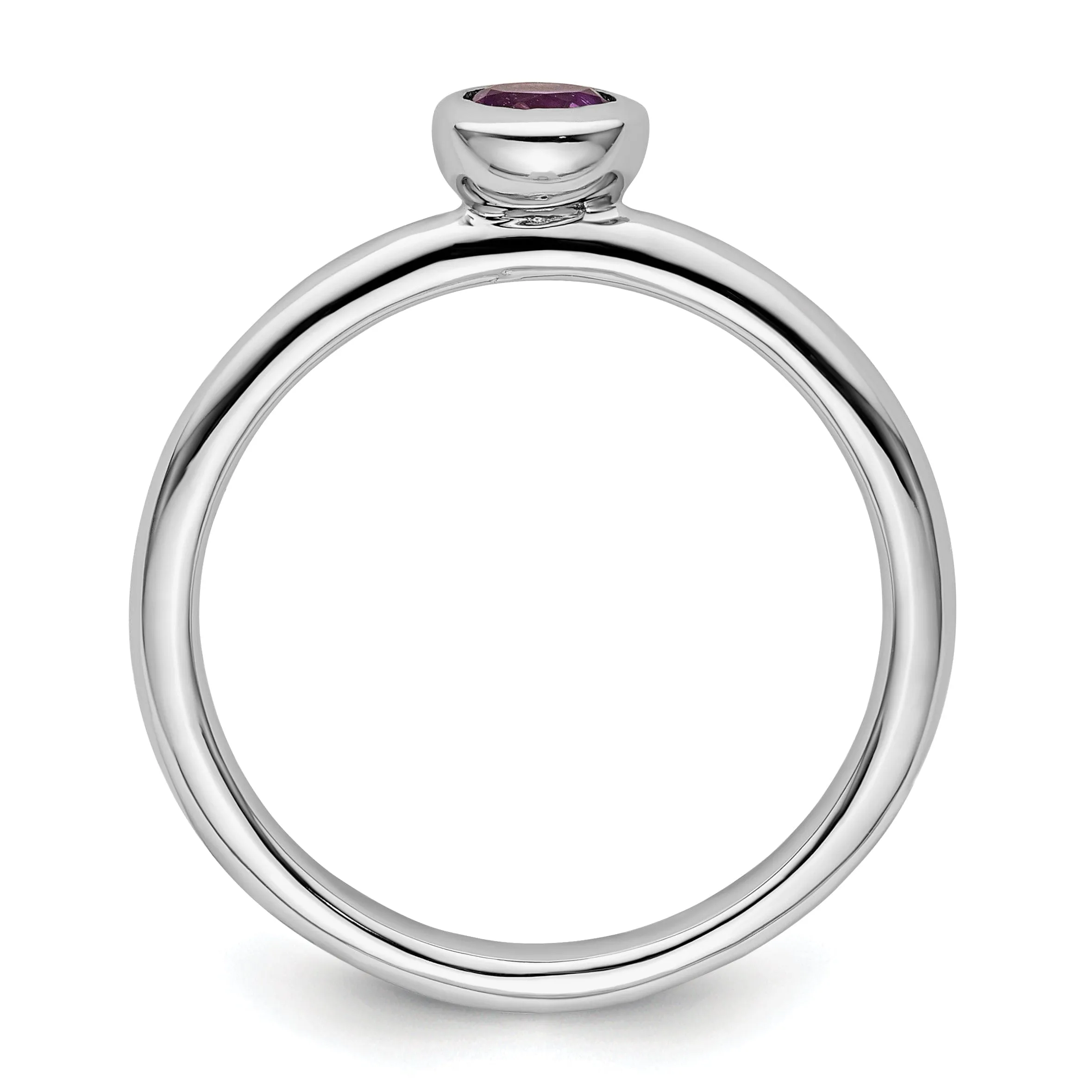 Sterling Silver Stackable Expressions Round Ring