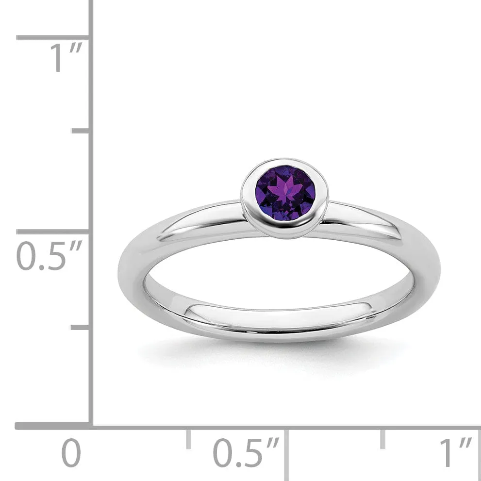 Sterling Silver Stackable Expressions Round Ring