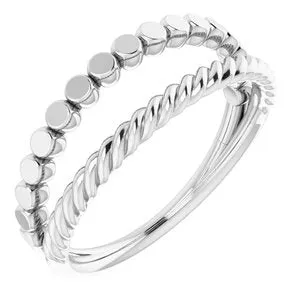 Sterling Silver Stackable Negative Space Ring