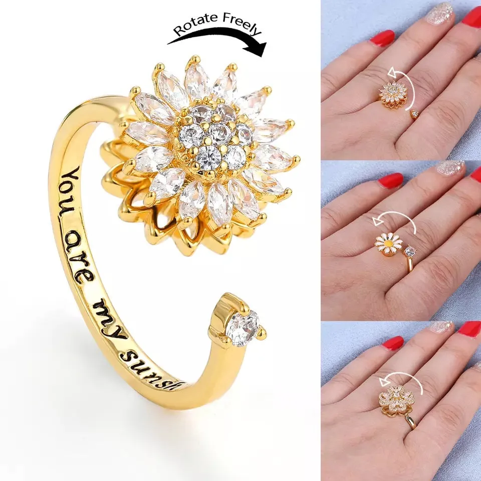 Sunflower Anti-Stress/Anxiety Fidget Ring