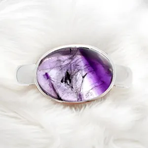 Super 23 Amethyst Auralite 23 Solid 925 Sterling Silver Ring 6.5