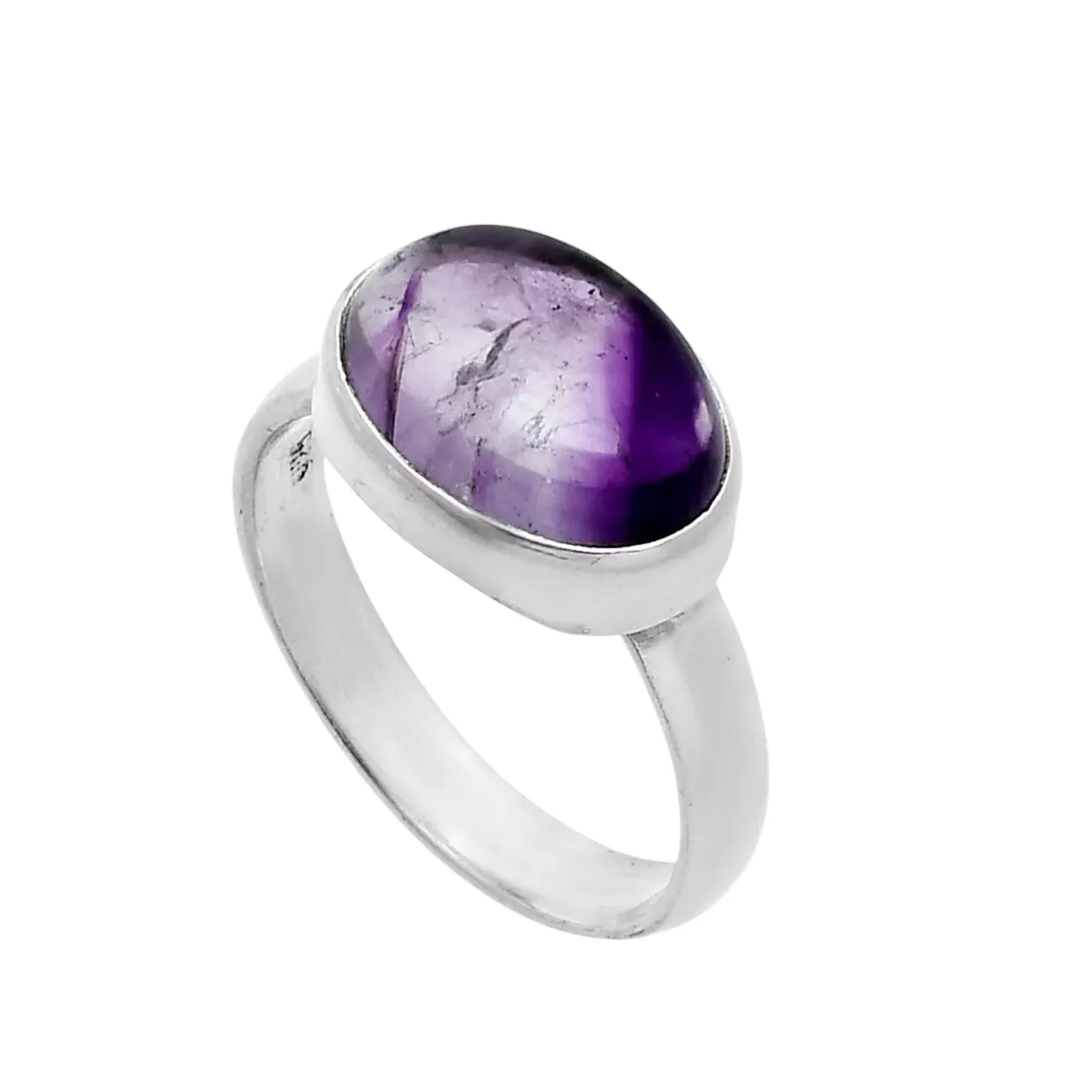 Super 23 Amethyst Auralite 23 Solid 925 Sterling Silver Ring 6.5