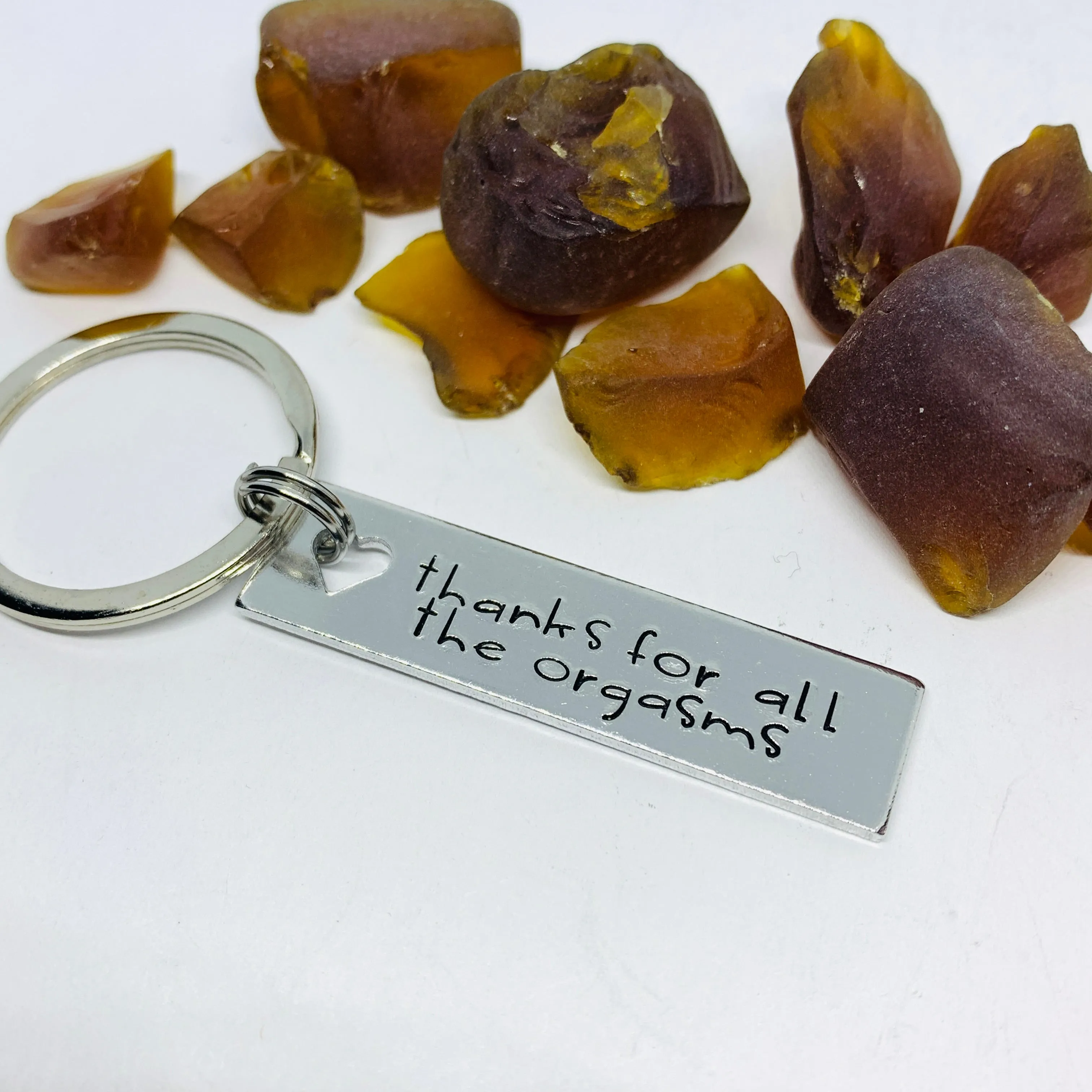 Thanks for all the Orgasms Key Ring | Sexy Key Ring | Adult Gift for Lovers | Keychain for Adults | Orgasm Key Ring | Anniversary Gift