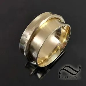 The Golden Spinner - Solid 14k wide spinner ring