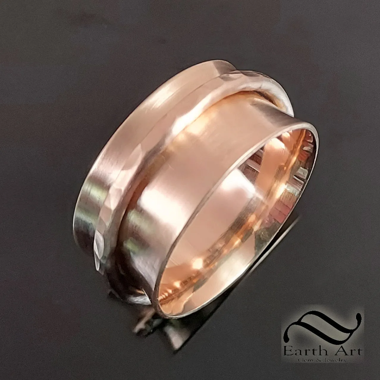 The Golden Spinner - Solid 14k wide spinner ring