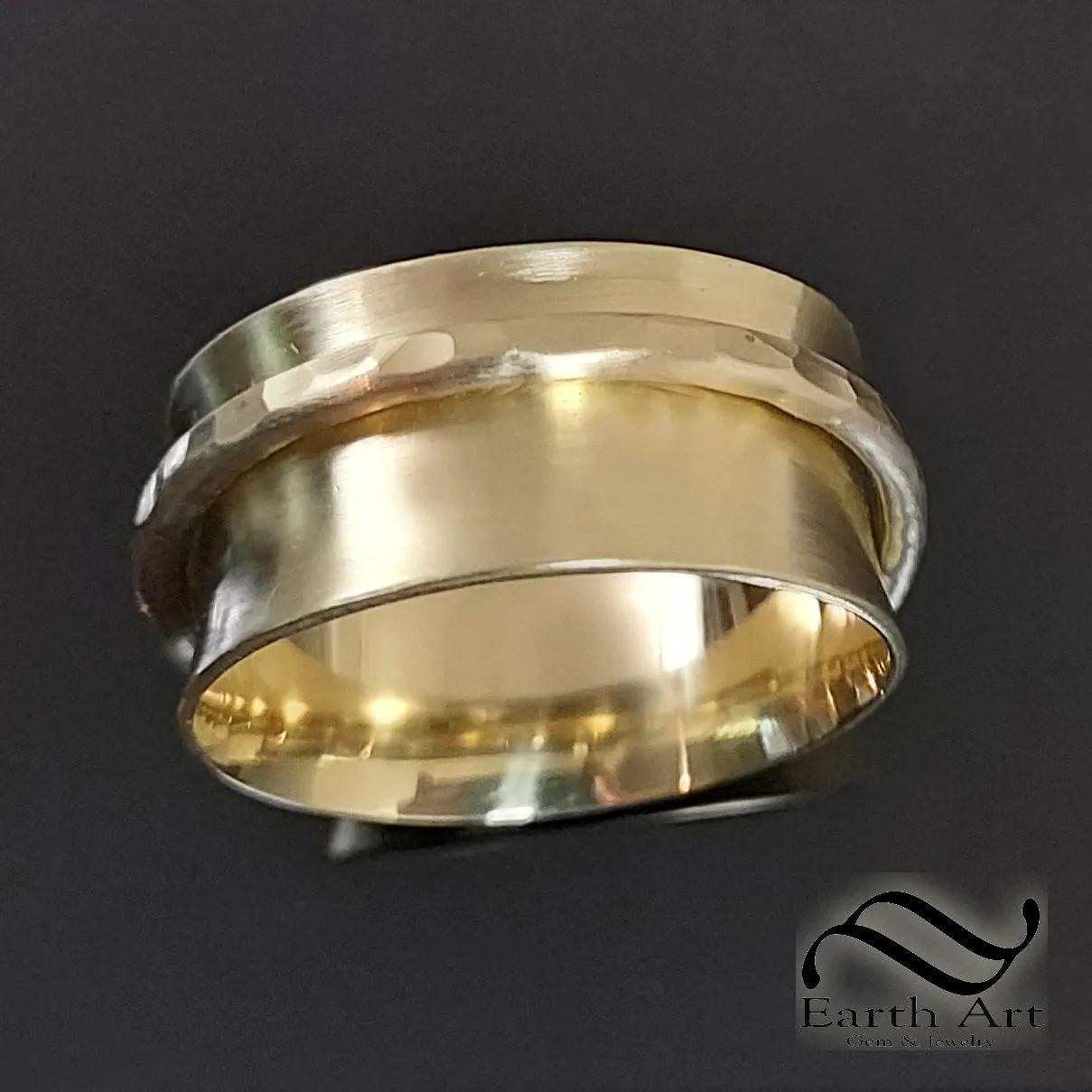 The Golden Spinner - Solid 14k wide spinner ring