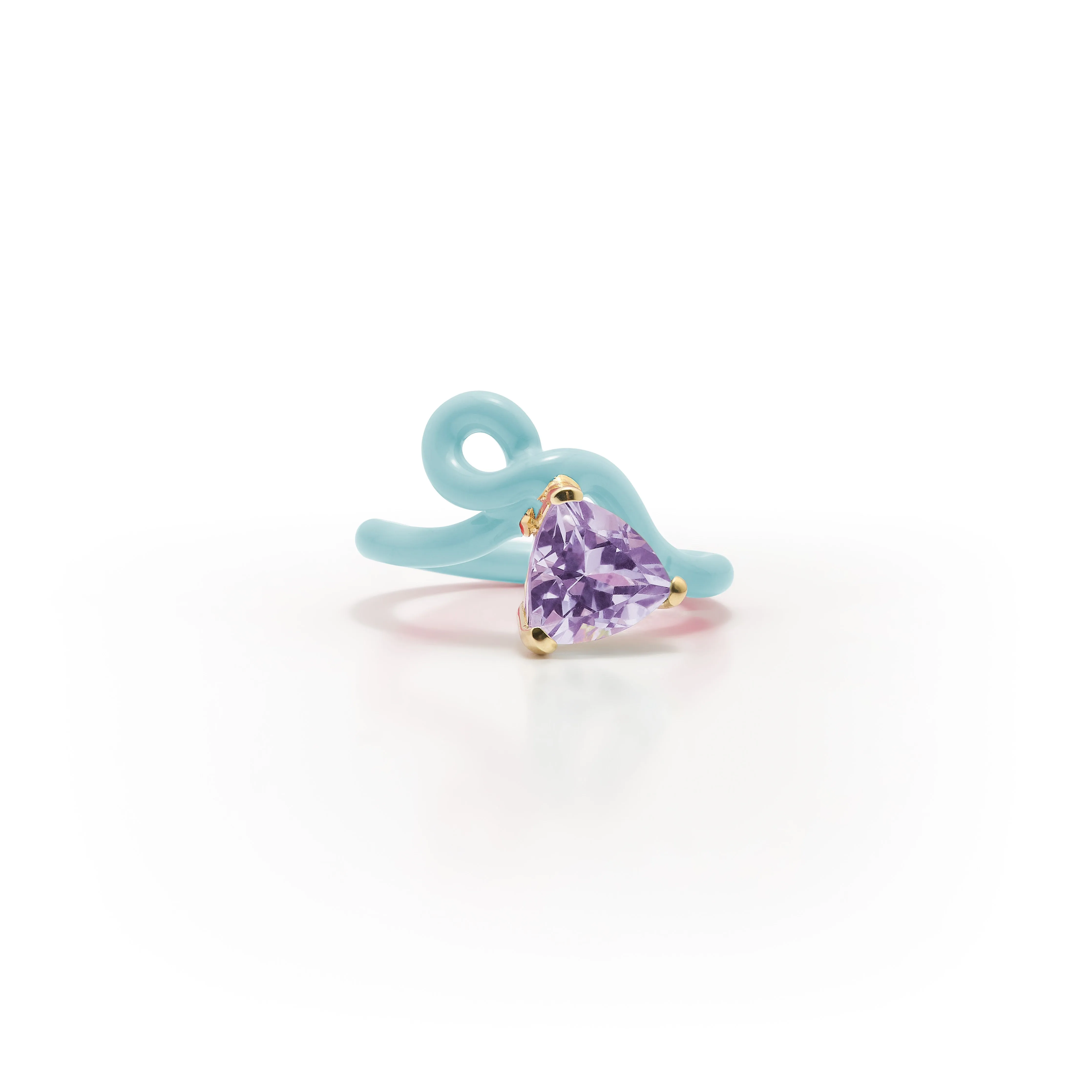 Trillion Amethyst Vine Ring