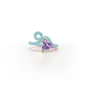 Trillion Amethyst Vine Ring
