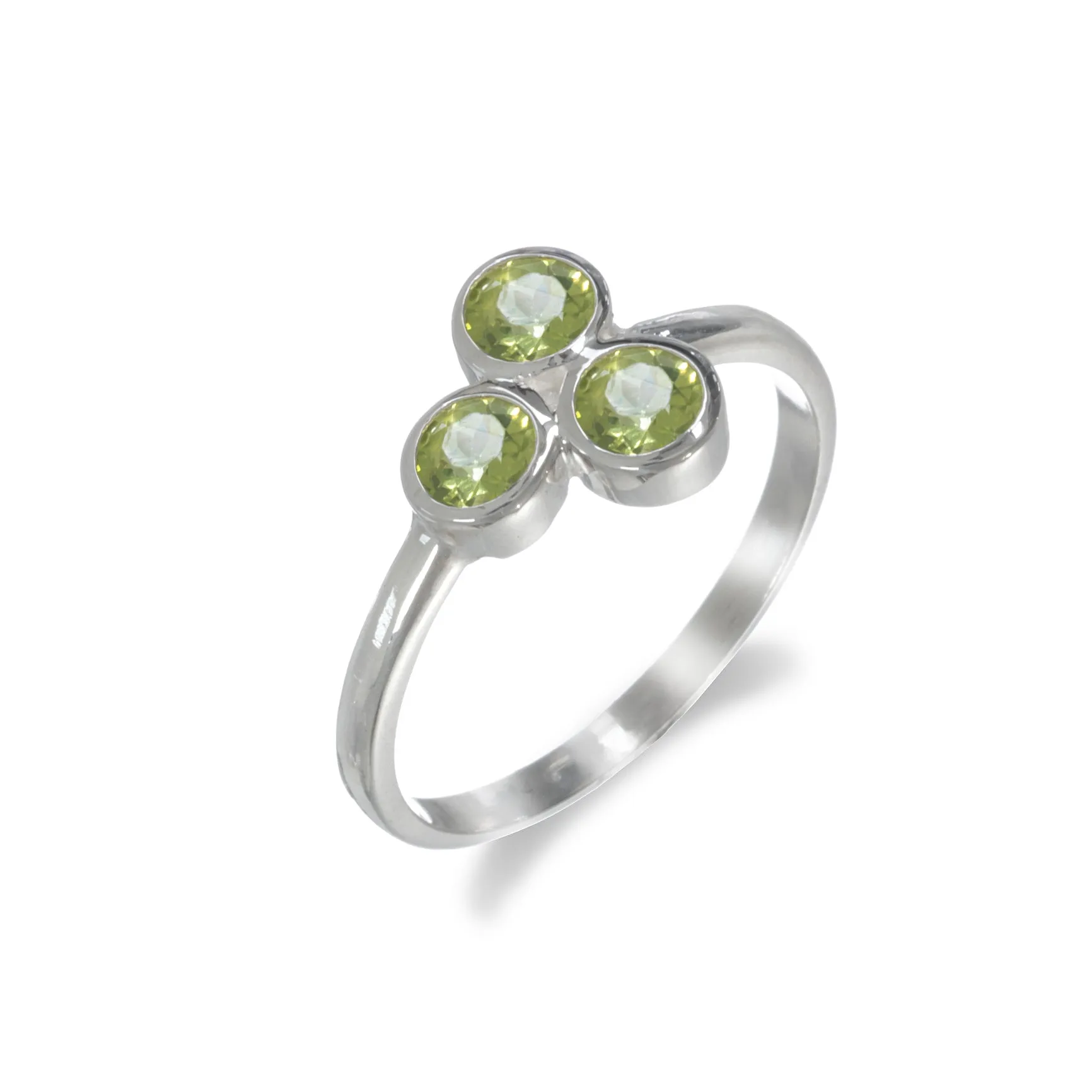 Triple Stone Sterling Ring