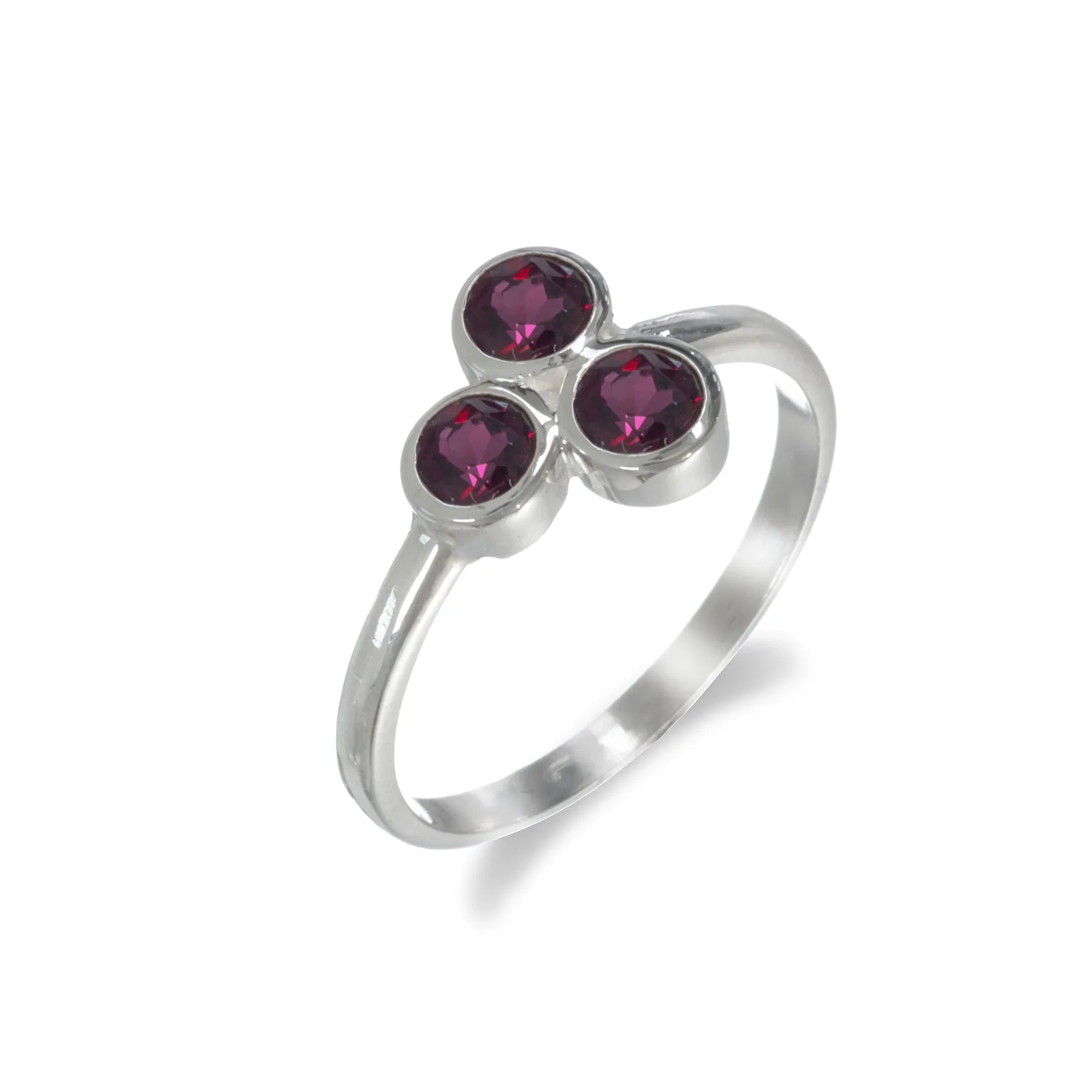 Triple Stone Sterling Ring
