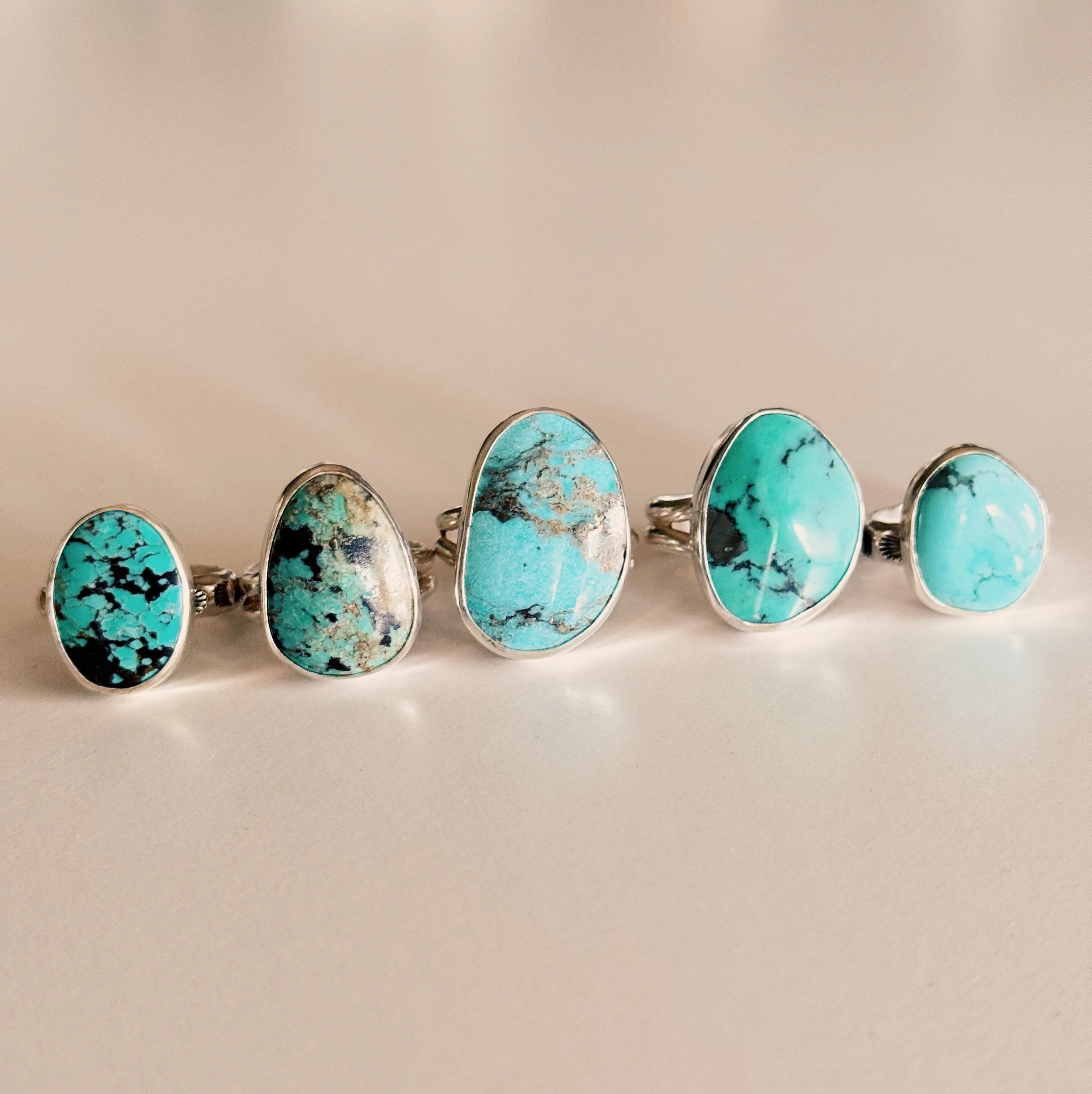 Turquoise Stamped Band Ring Size 6