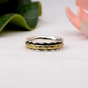 Two Band Meditation Spinner Ring