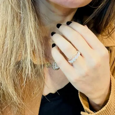 V Shaped Diamond Ring