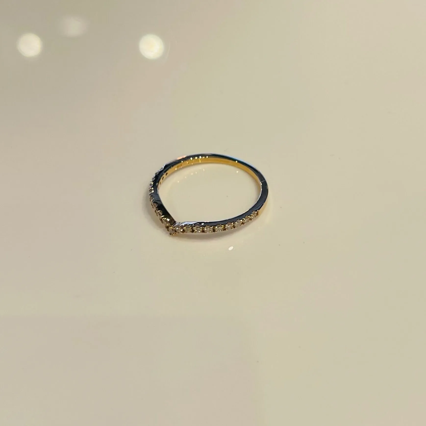 V Shaped Diamond Ring