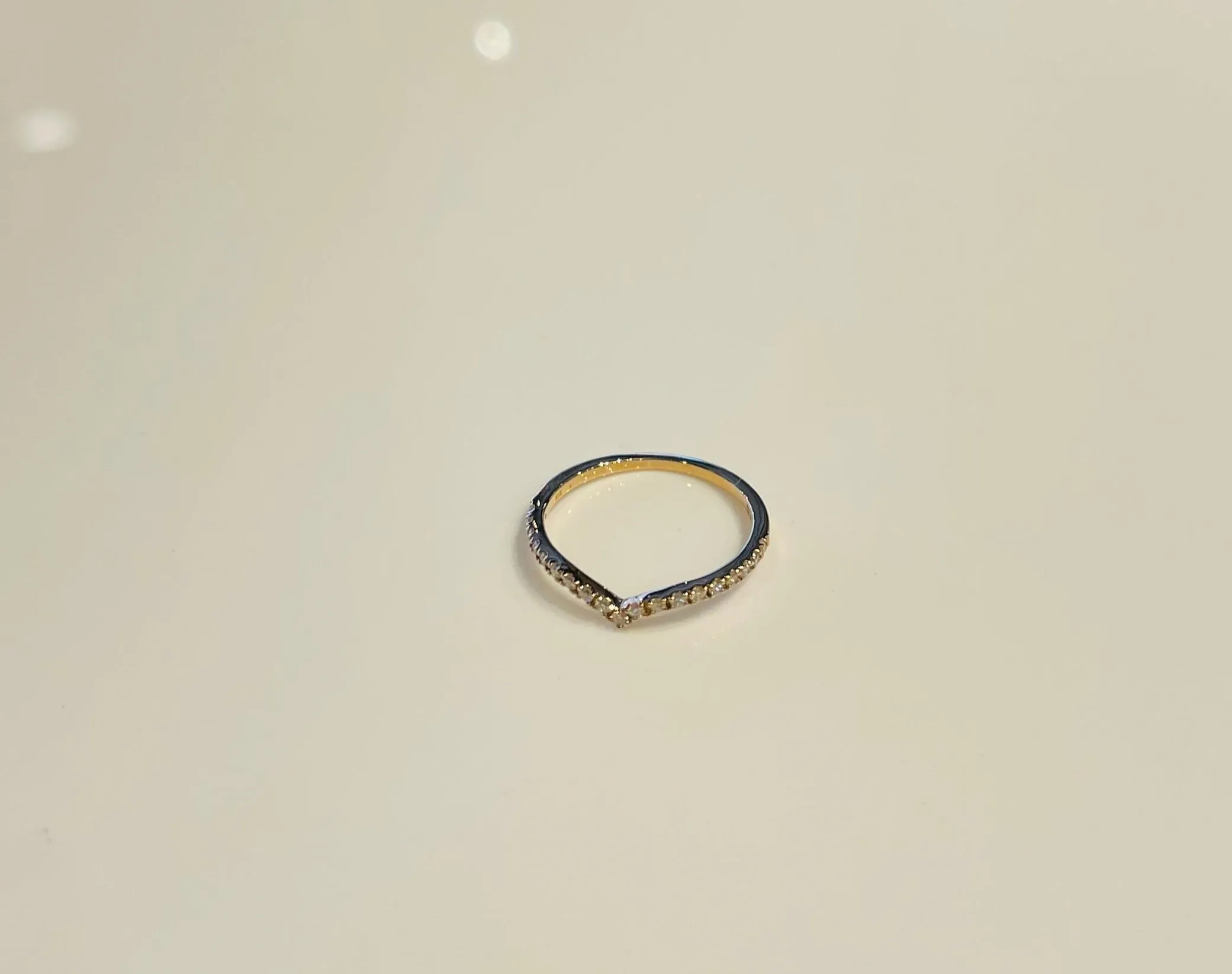 V Shaped Diamond Ring