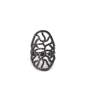 Wavy Grid RoseGold Ring