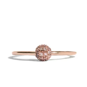White Diamond Micro Pave Door Knocker Ring