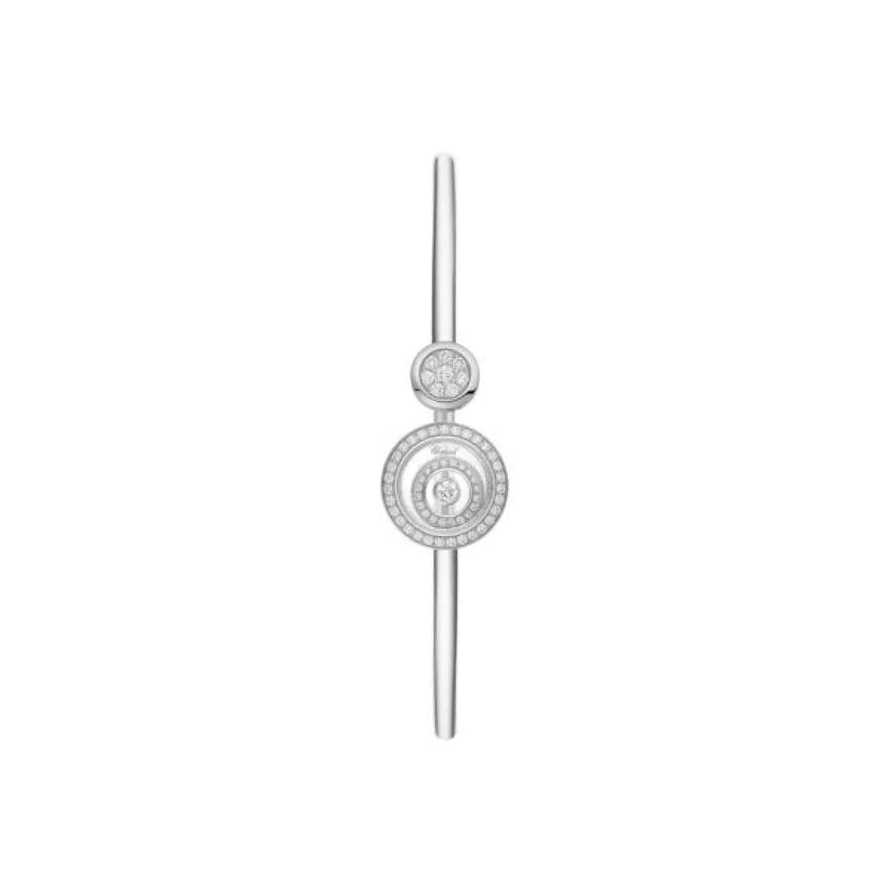 WHITE GOLD HAPPY SPIRIT BANGLE WITH DIAMONDS