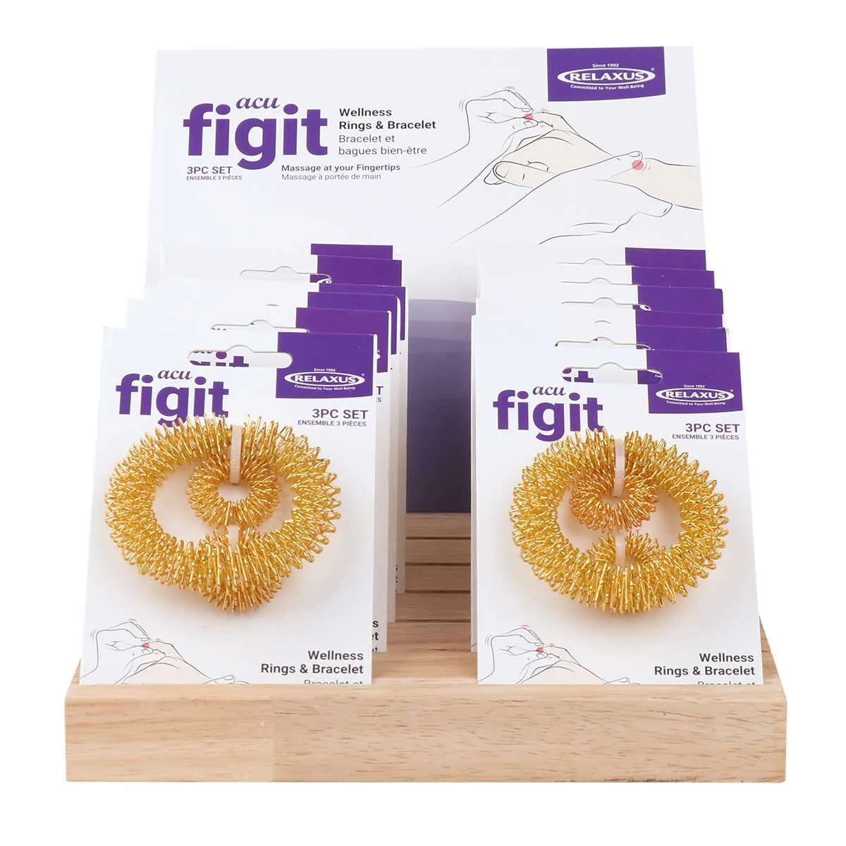 Wholesale Acu Figit Wellness Rings & Bracelet (3-Piece Set)