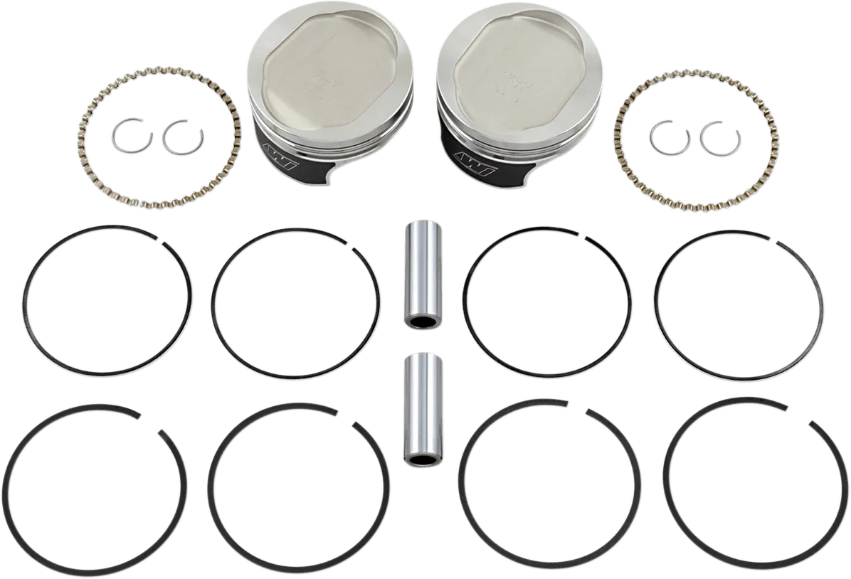 Wiseco K0212P2 Tracker Series Piston Kit (1200cc, Reverse Dome) - .020in. Oversized, 9.5:1 Compression