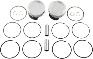 Wiseco K0213P1 Tracker Series Piston Kit (1200cc, Reverse Dome) - .010in. Oversized, 10:1 Compression